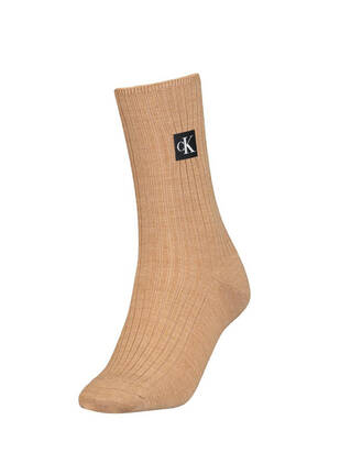 CALVIN KLEIN Jeans Sock Icon Patch camel