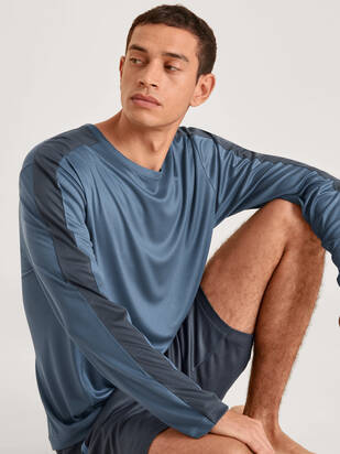 CALIDA Deepsleepwear Cooling Shirt langarm vintage-indigo