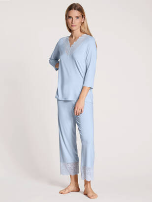 CALIDA Elegant Dreams Pyjama 7/8 harmony-blau