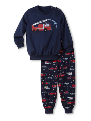CALIDA Mini Boys Pyjama Fireman peacoat-blau
