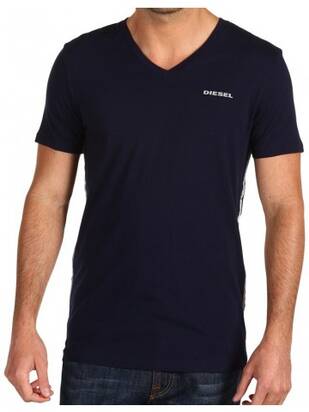 Diesel Loungewear-T-Shirt Mark blau/grau