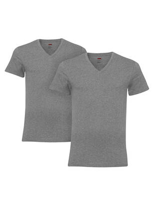 LEVIS T-Shirt V-Neck middle grau melange