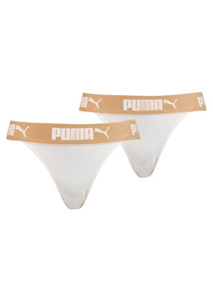 PUMA Bikini-Slip weiss/gold