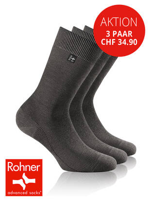 ROHNER Capri Piqué-Socken anthrazit