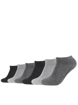 CAMANO Ca-Soft Sneaker Socken grau-meliert
