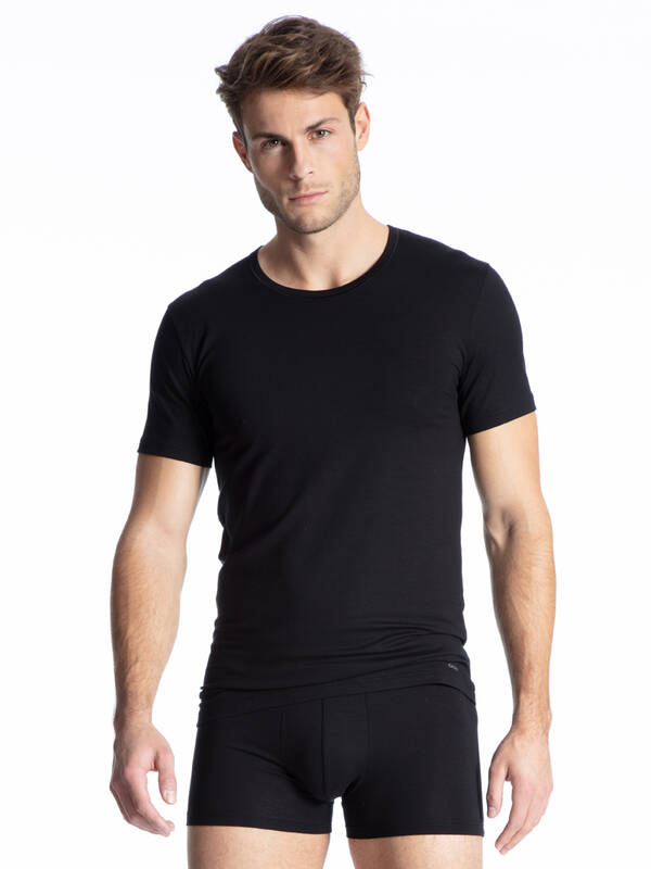CALIDA Cotton Code Tshirt schwarz