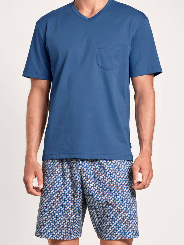 CALIDA Relax Streamline Pyjama kurz indian-blue