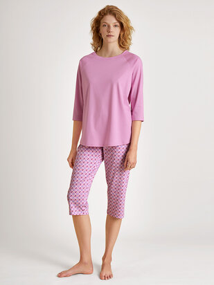 CALIDA Daylight Dreams Pyjama 3/4 bubble-gum-pink