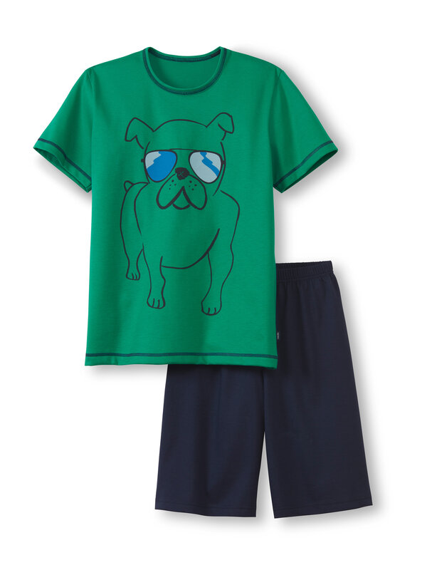 CALIDA Teen Boys Pyjama Hund viridis-grün