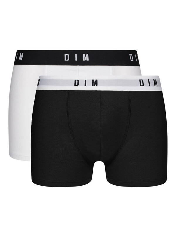 DIM 2erPack Style BoxerPant schwarz/weiss