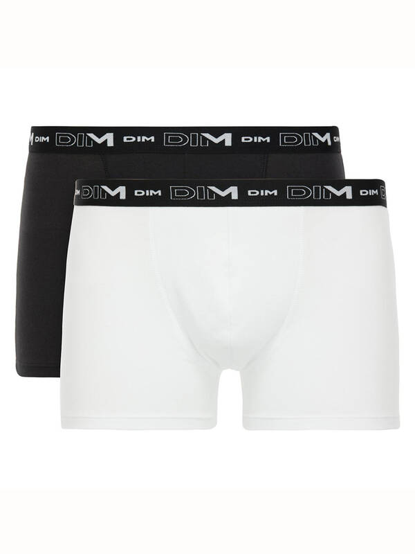 DIM Coton Stretch 2erPack Pant noir/blanc