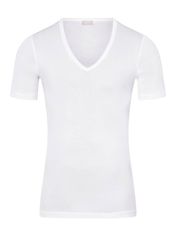 HANRO Cotton Pure Shirt V-Neck white