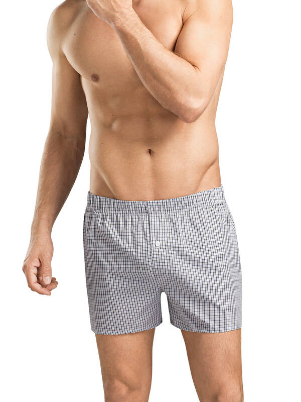 Hanro Fancy Woven Boxer shaded check