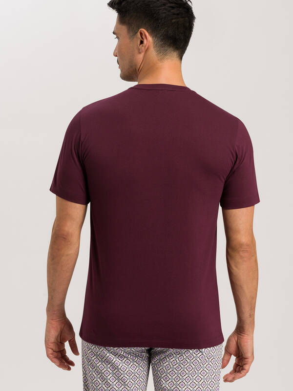 HANRO Living Shirt V-Neck raisin-red