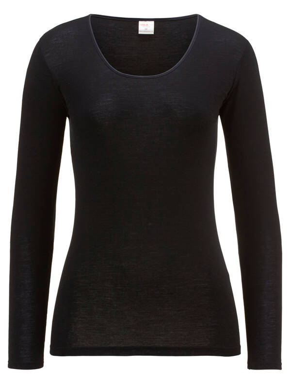 ISA Wool/Silk Shirt schwarz