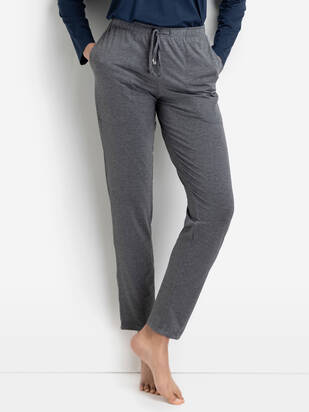 ISA Luxury Loungewear Pant lang grau-melange