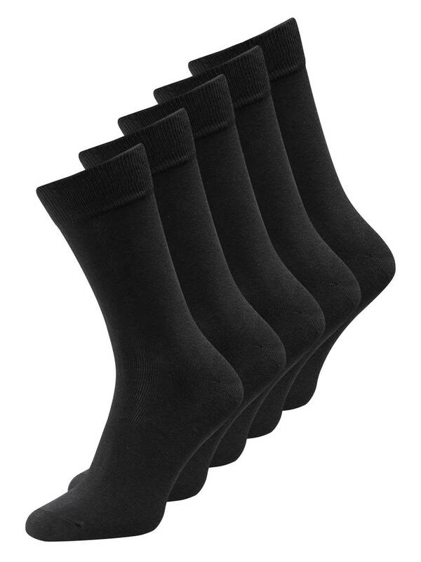 JACK & JONES 5erPack Basic Socks black/black