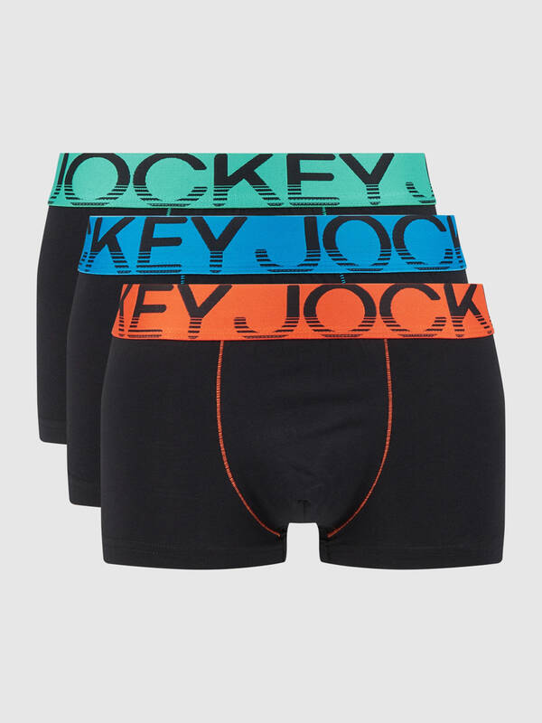 JOCKEY 3erPack Cotton Stretch Trunk black