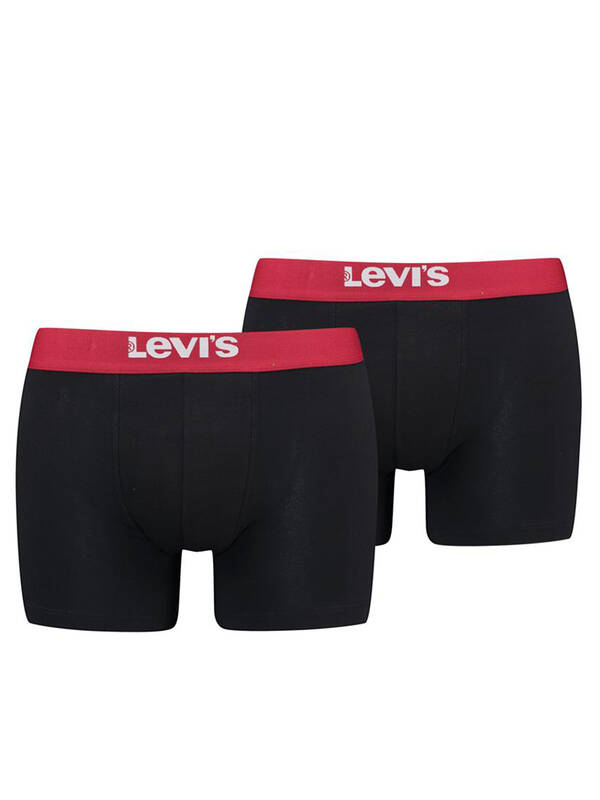 LEVIS 2erPack Organic Cotton BoxerBrief black/red