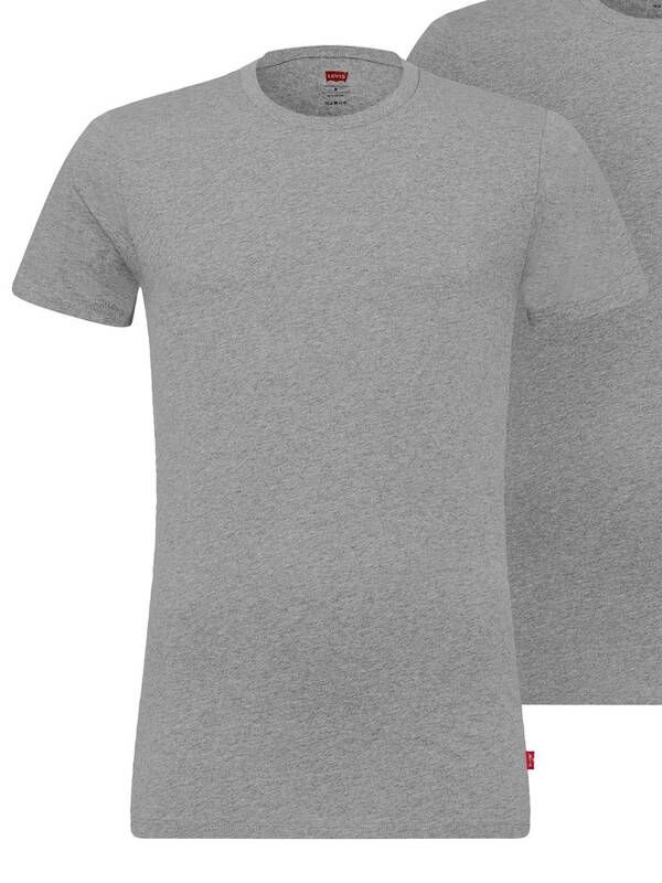 LEVIS Basic Crew T-Shirt middle-grau-melange