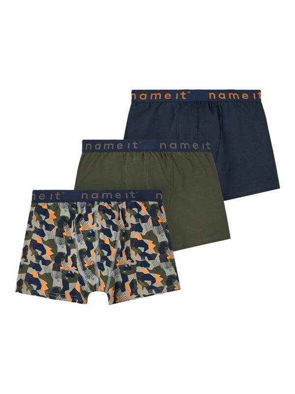 NAME IT 3erPack Shorts Boys forest-night