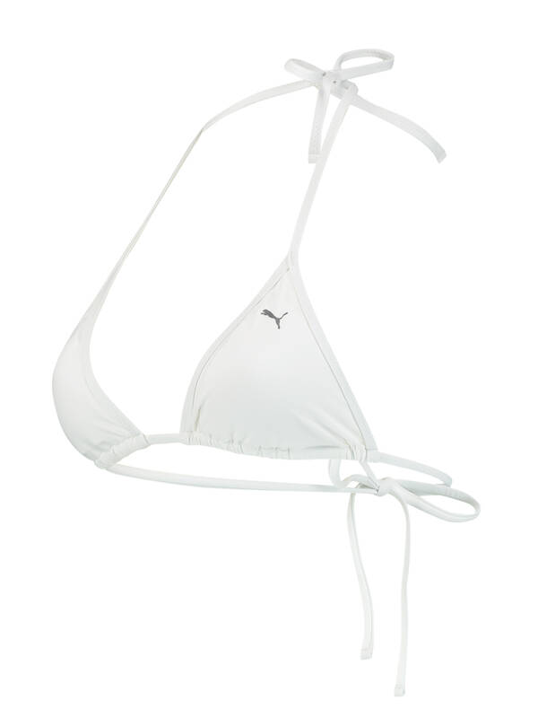 PUMA Swim Triangle Bikini Top white