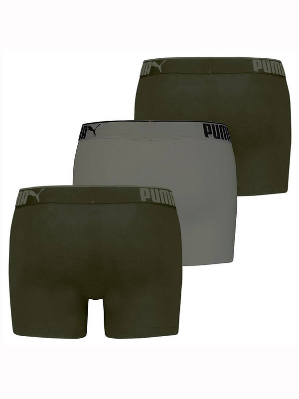 PUMA Premium Sueded Cotton Boxer 3erPack dark-green-combo