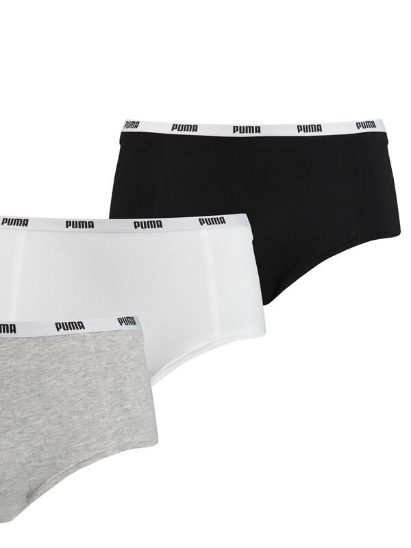 PUMA 3erPack Basic Mini Short white/grey/black