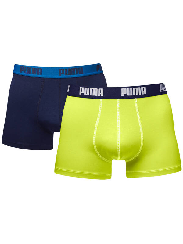 PUMA 2erPack Basic Boxer yellow/blue