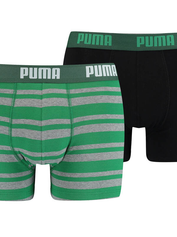 PUMA 2erPack Heritage Stripe Boxer green