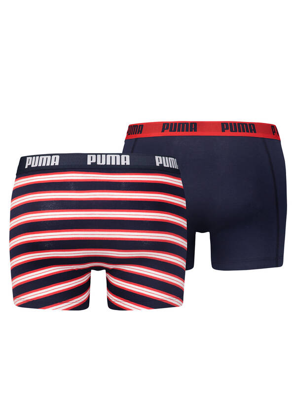 PUMA Boxer Retro Stripe 2erPack red/blue