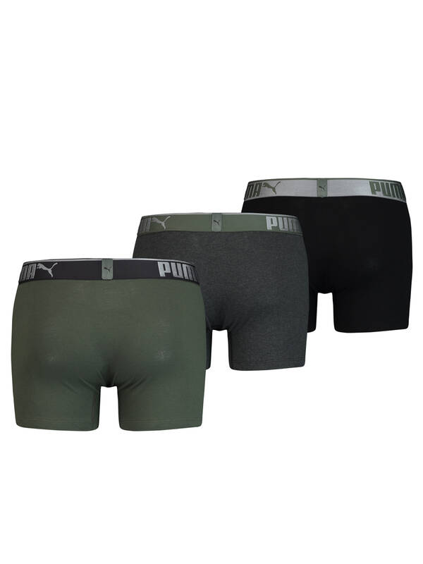 PUMA Lifestyle Sueded Cotton Boxer 3erPack army-green
