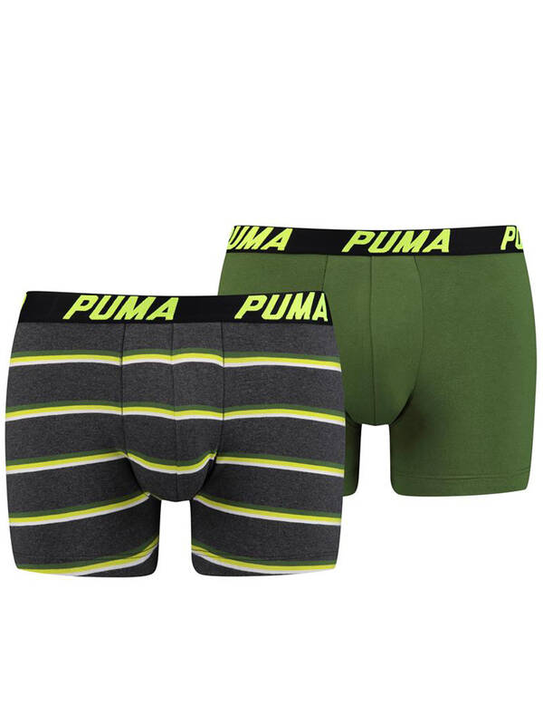 PUMA Fashion Boxer Stripe schwarz/grau/grün