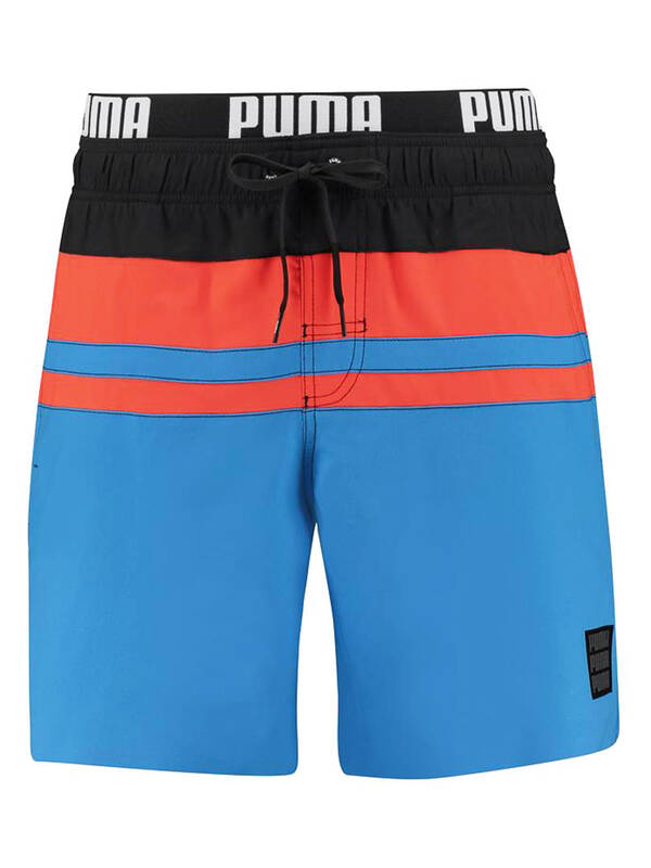 PUMA Swim Heritage Stripe Short medium-lenght blue