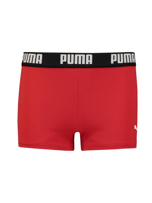 PUMA Boys Swim Trunk Logo red