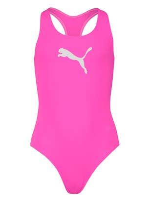 PUMA Girls Racerback Swimsuit fluo-pink