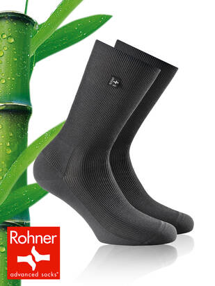 ROHNER Platin Bambus Socke anthrazit