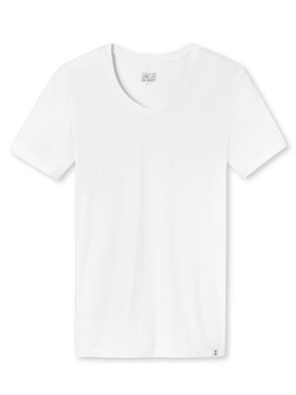 SCHIESSER Long Life Soft Tshirt V-Neck white