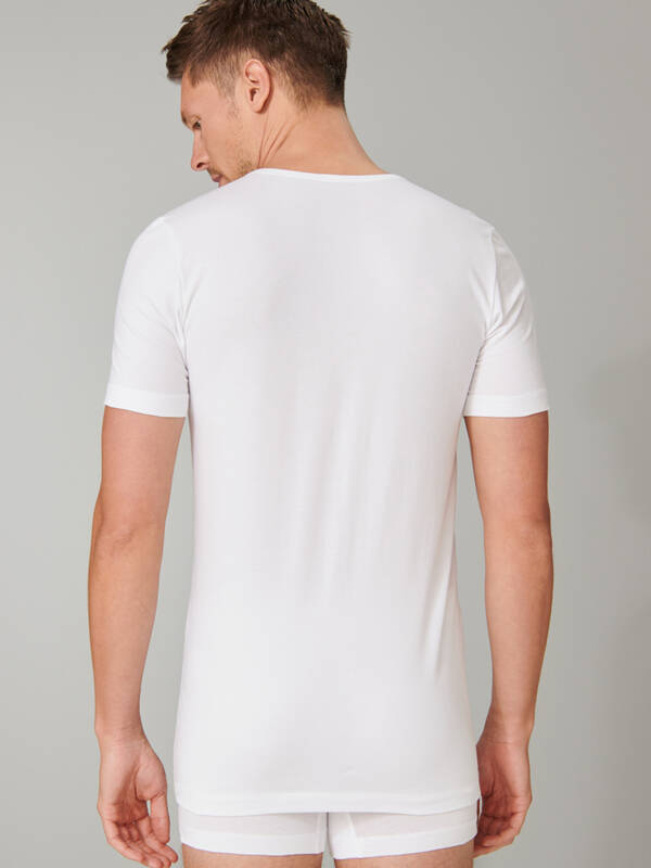 SCHIESSER 2erPack Shirt V-Neck Organic Cotton 95/5 weiss