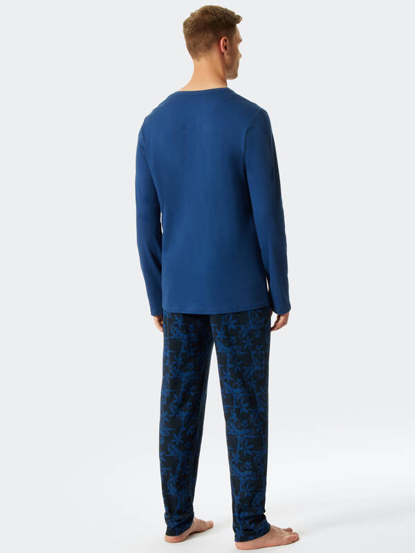 SCHIESSER Pyjama lang blau