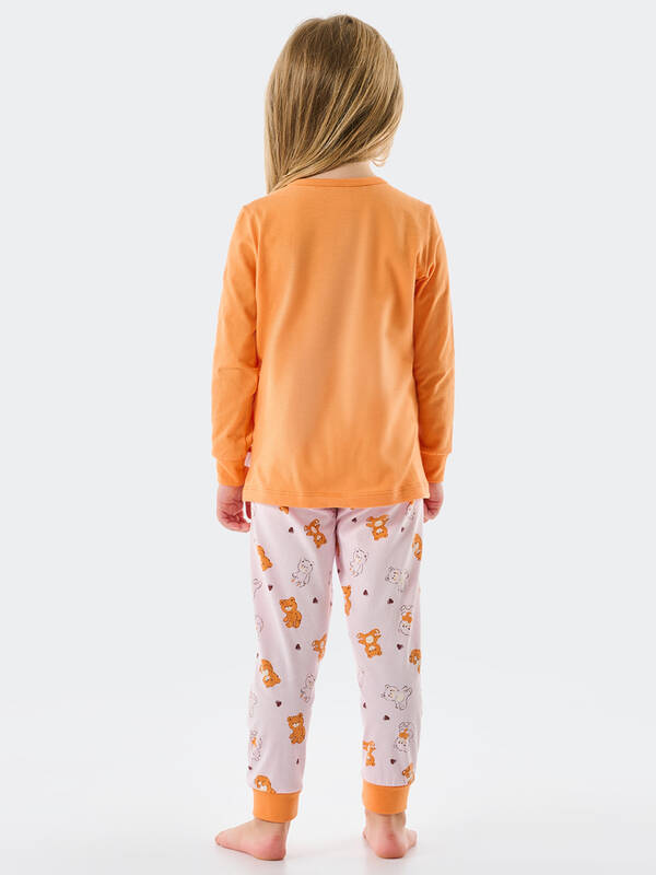 SCHIESSER Girls Pyjama lang apricot
