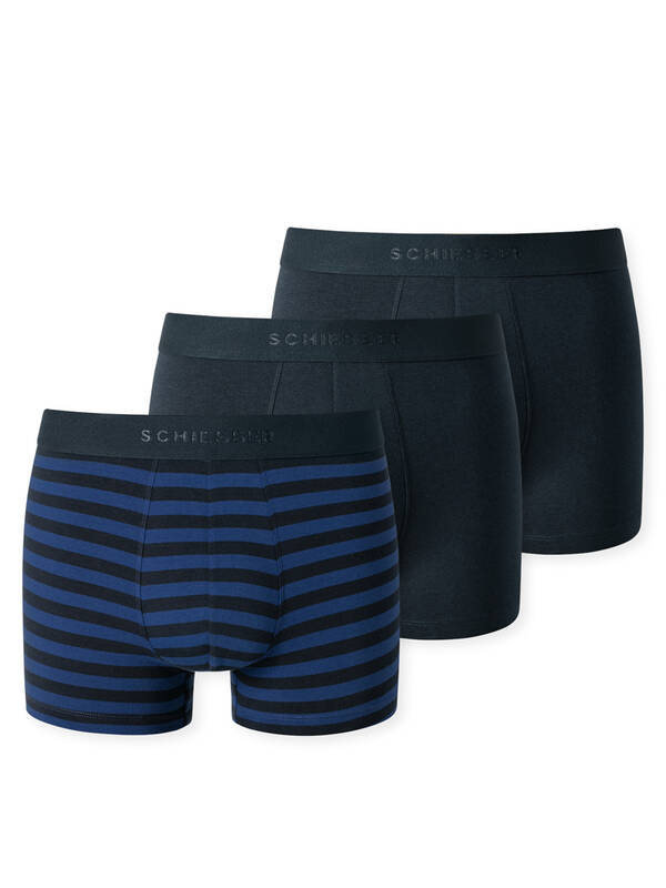 SCHIESSER 3erPack Shorts Organic Cotton 95/5 blau