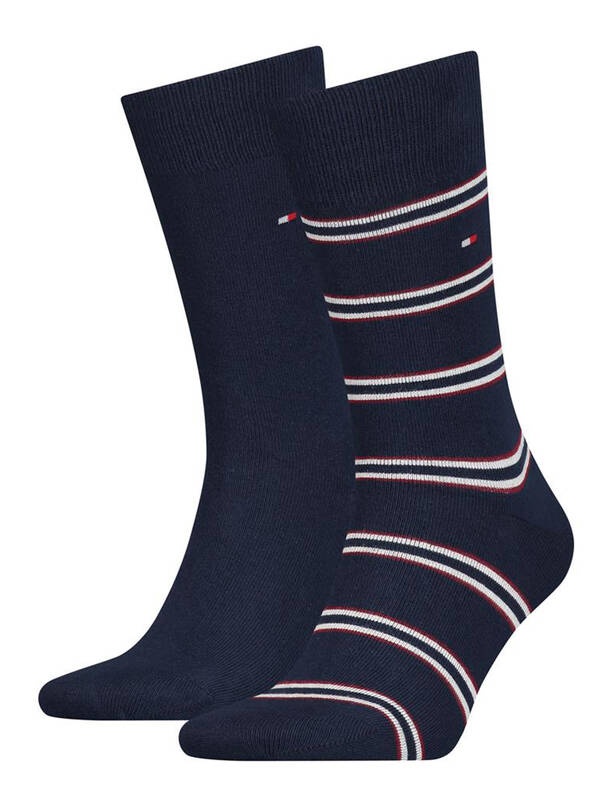 TOMMY HILFIGER Stripe Socks navy/rouge