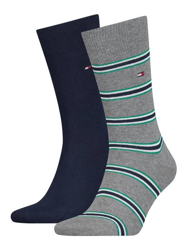 TOMMY HILFIGER Stripe Socks grau-melange